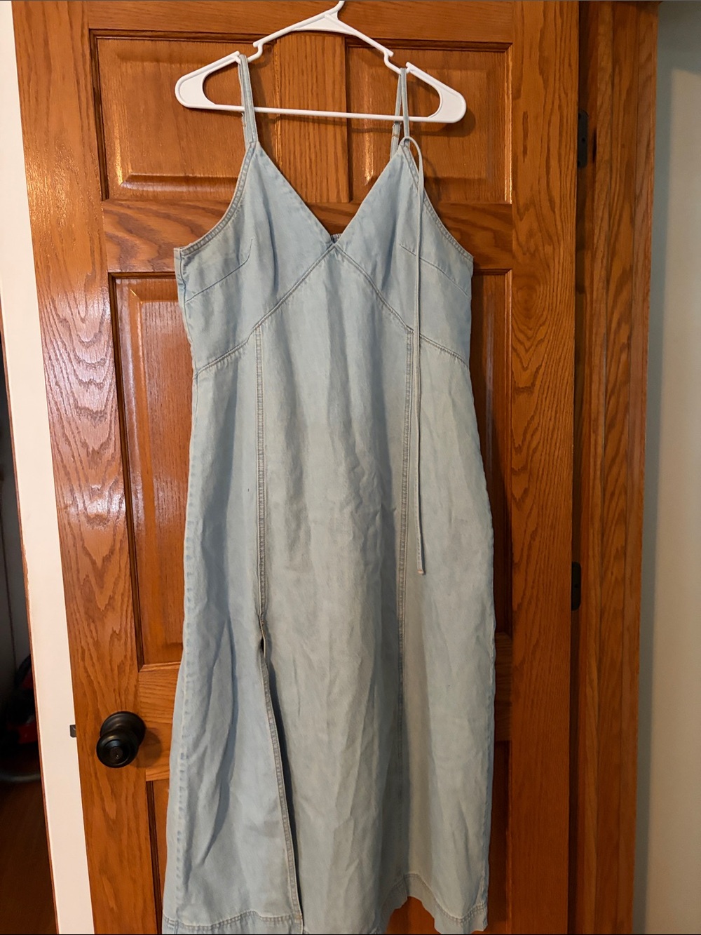 Universal Thread Light Blue Denim Maxi Slip Dress